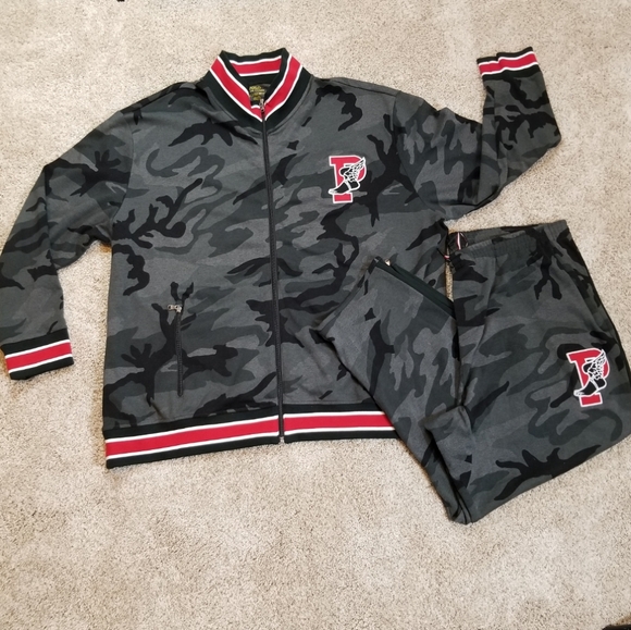 3x polo sweat suit